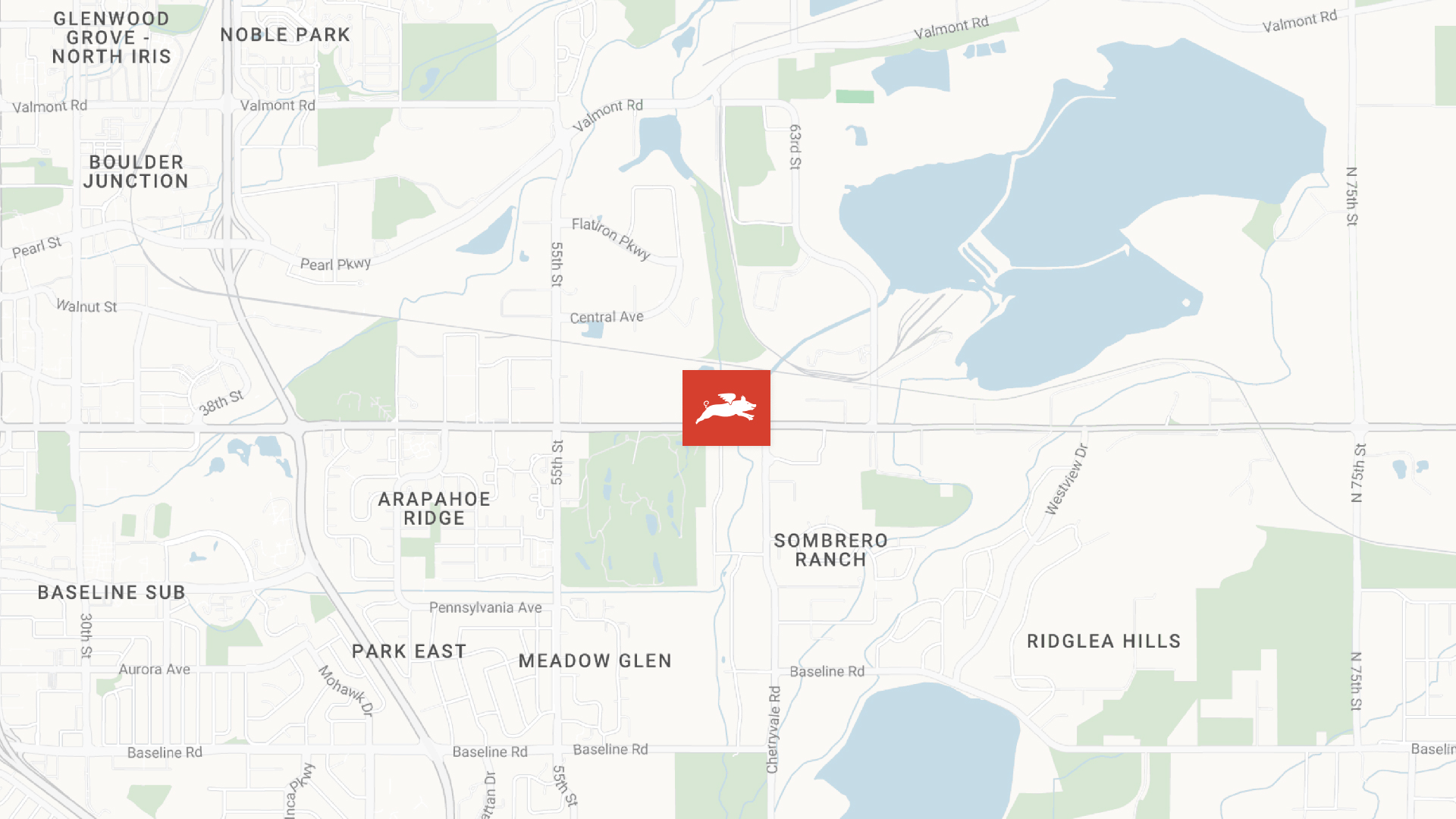 Map showing location of Weathervane apartments in Boulder.